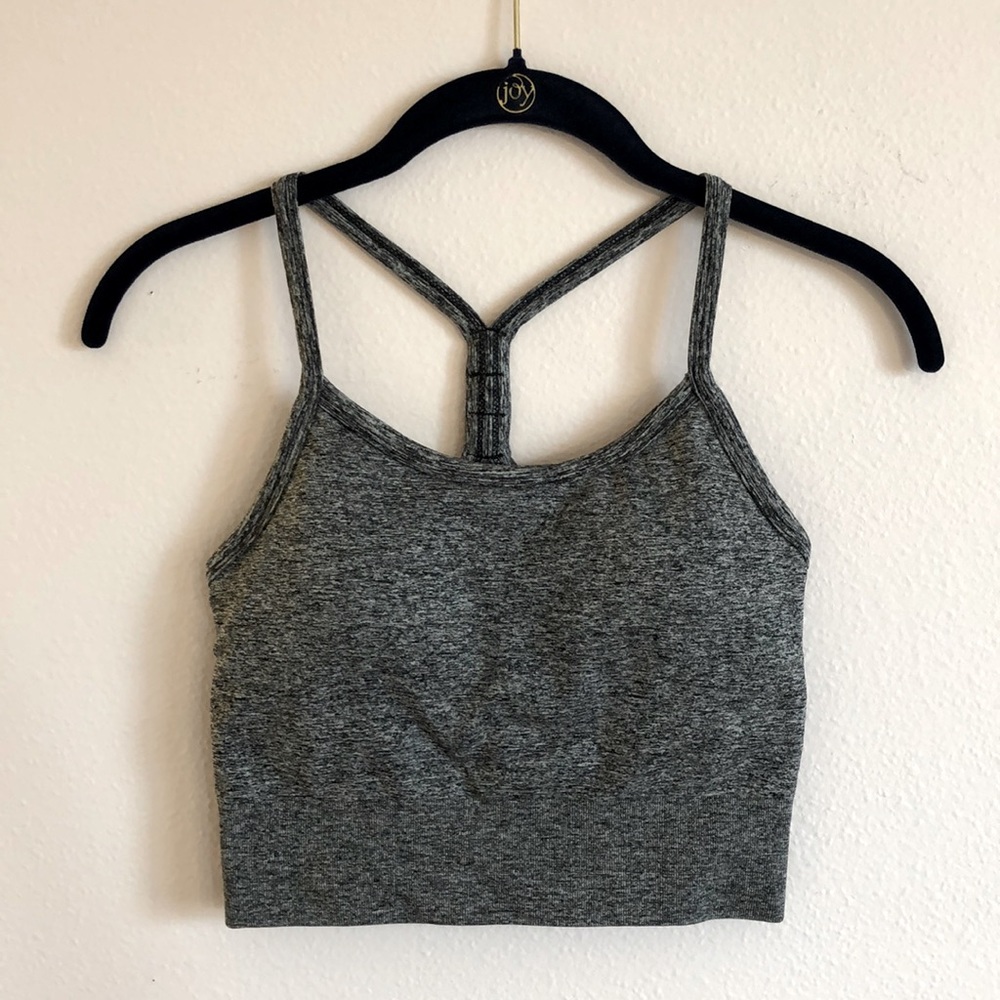 Gray Sports Bra Tank Top